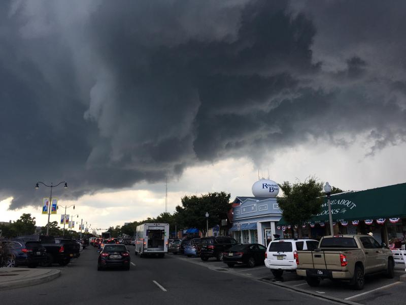 The clouds look like they’re reaching down to touch the Rehoboth Beach water tower. JILL TEMPLE HUDSON PHOTO